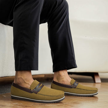 BROWN STRAP CHUNKY LOAFERS