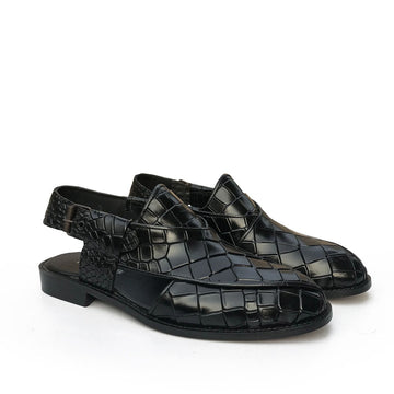 CROSS SPUNCH TEXTURED CHAPPAL