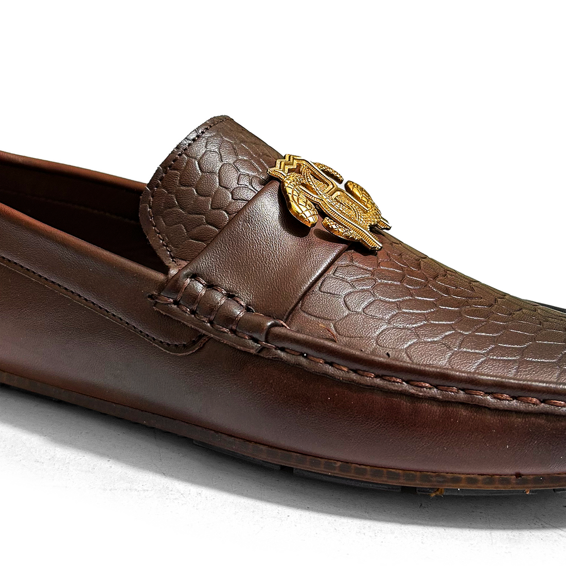 BUCKLED BROWN LOAFERS