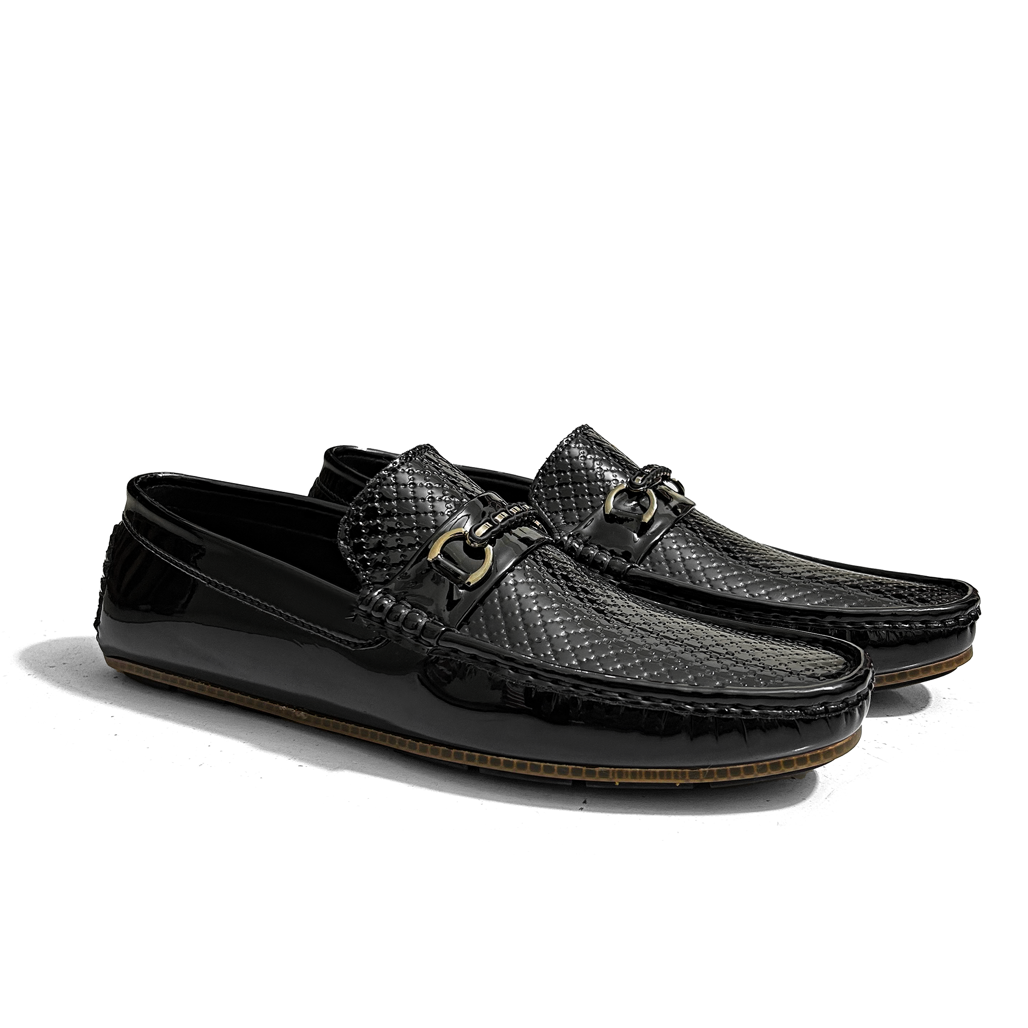 CLASSIC TEXTURED BLACK LOAFERS