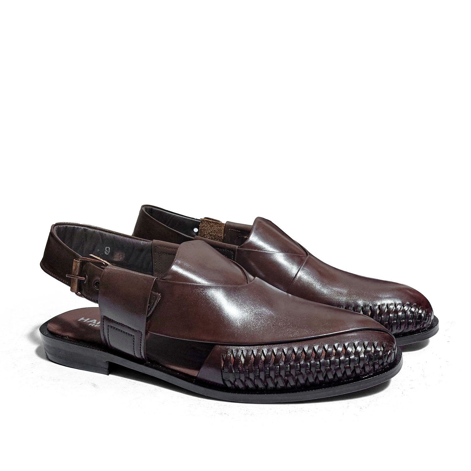 BRAIDED SIDE DARK BROWN CHAPPAL