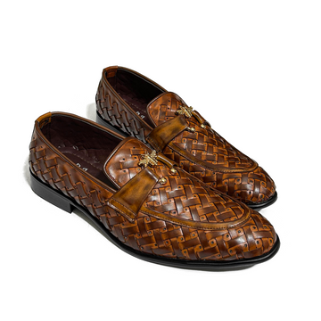 DOUBLE TONE BRAIDED SLIP-ONS
