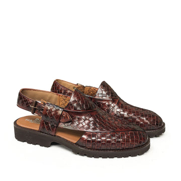 BRAIDED BROWN CHAPPAL 801