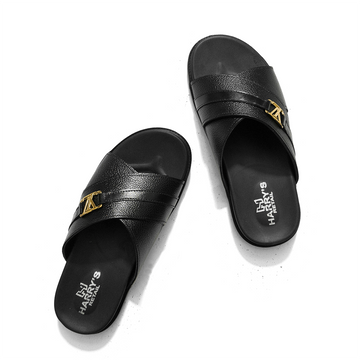 STRIDE BLACK SLIPPERS