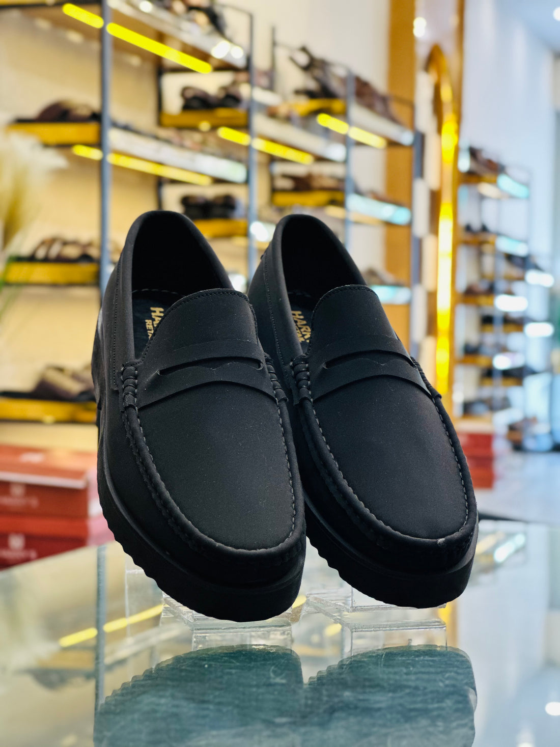 SUEDE BLACK LOAFERS