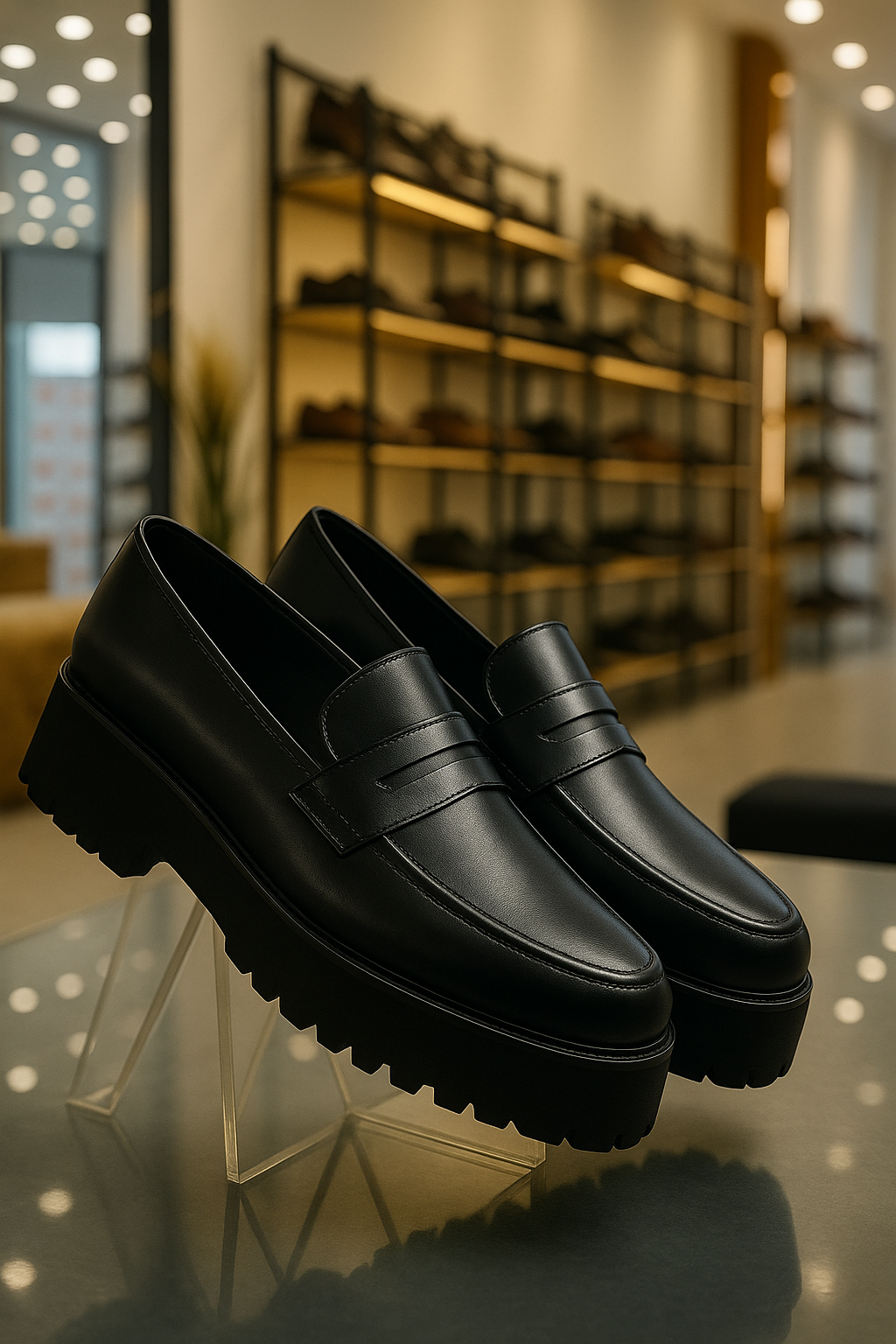 SUEDE BLACK LOAFERS
