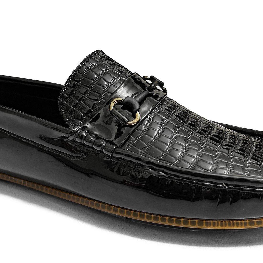 MILD TEXTURED BLACK LOAFERS