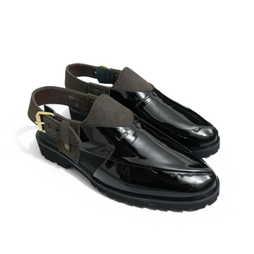 TWO TONE BLACK CHAPPAL