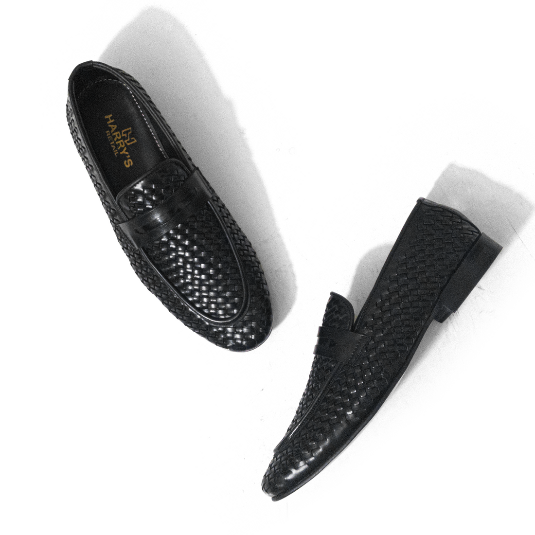 BRAIDED BLACK SLIP ON