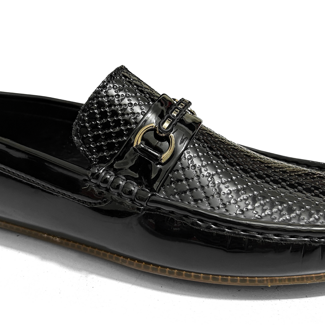 CLASSIC TEXTURED BLACK LOAFERS