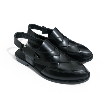 STRONG BRAIDED BLACK CHAPPAL