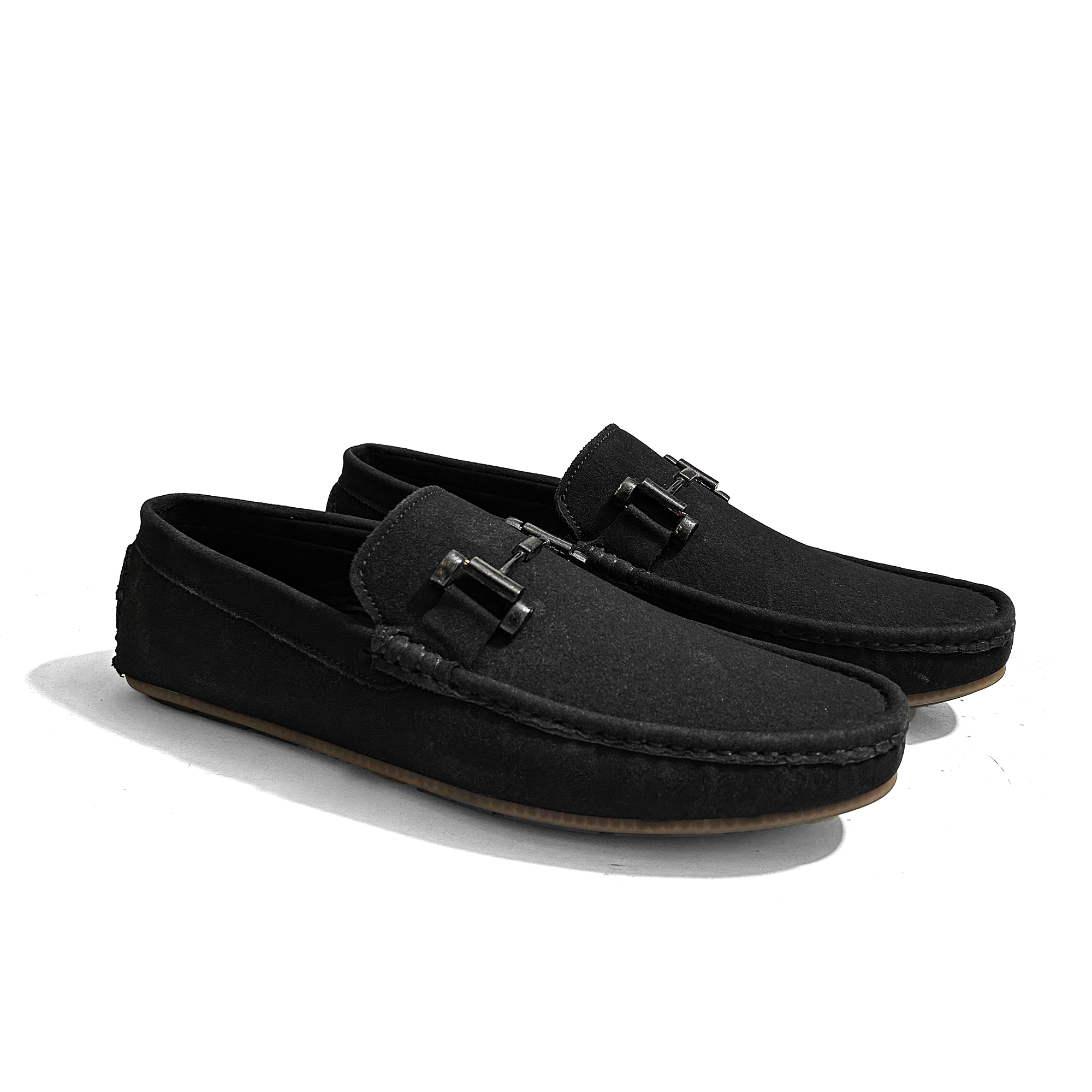 SUEDE BLACK LOAFERS