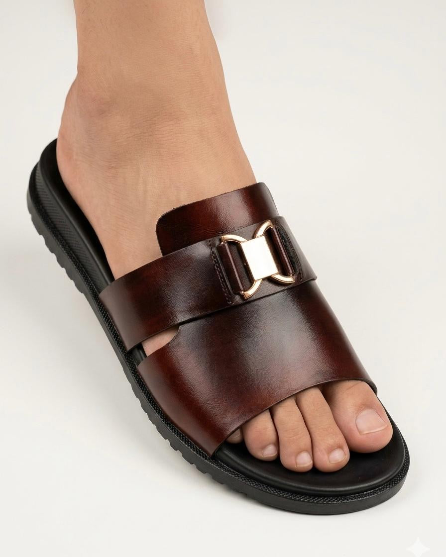 HORSEBIT BROWN SLIPPERS