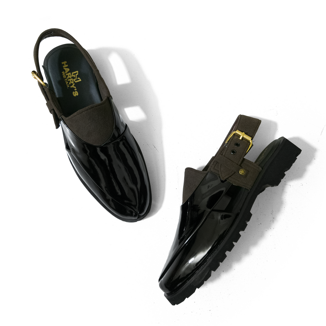 TWO TONE BLACK CHAPPAL