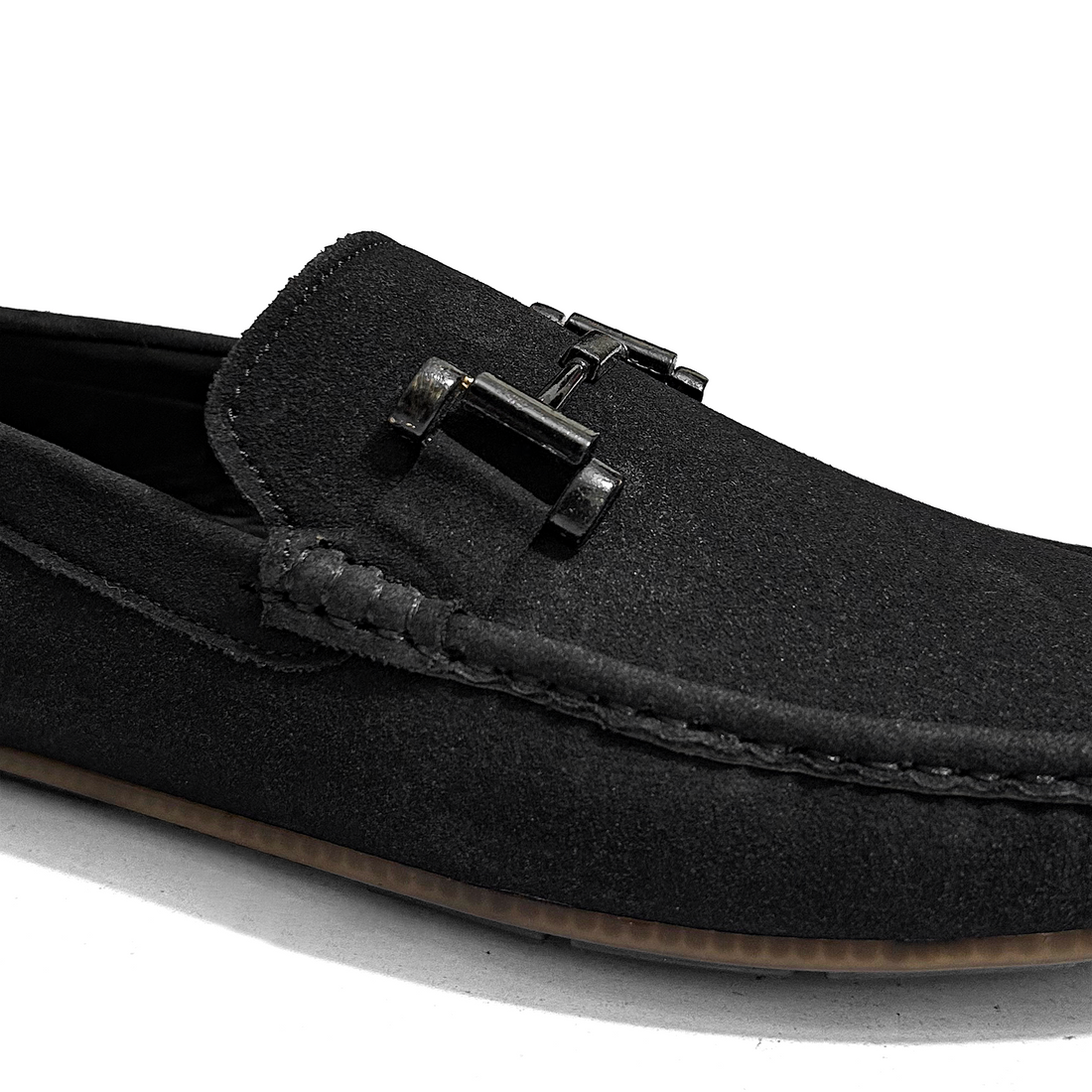 SUEDE BLACK LOAFERS