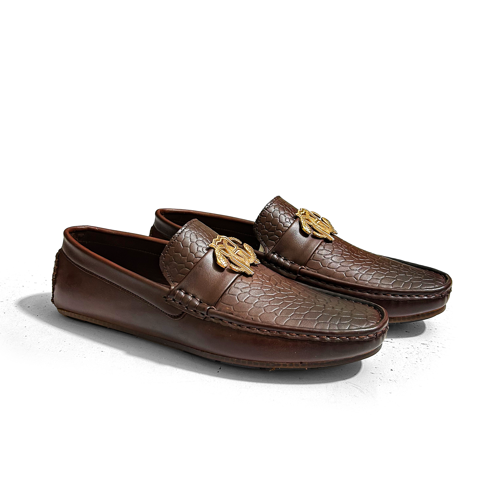 BUCKLED BROWN LOAFERS